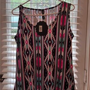 Crazy rain new with tags Aztec Print Sleeveless Top